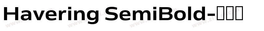 Havering SemiBold字体转换